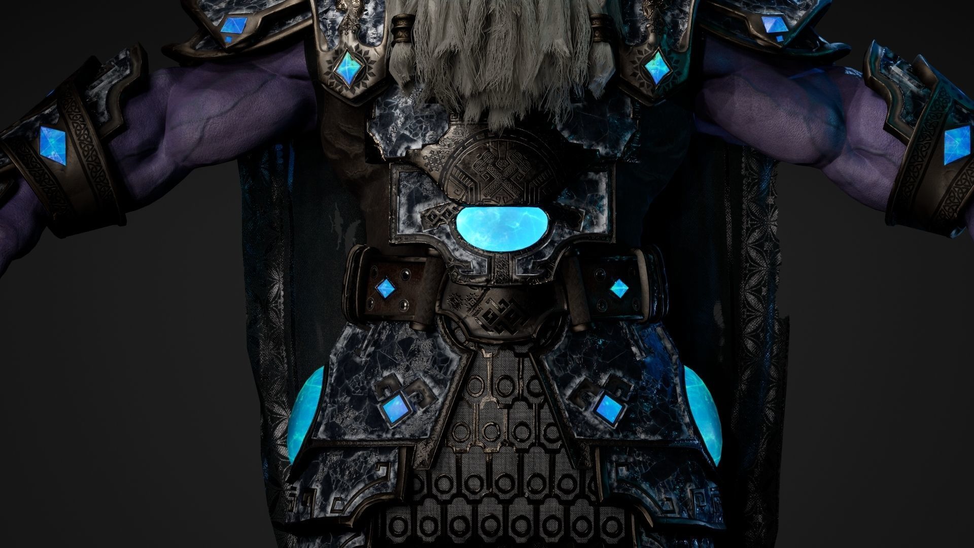 Frost Dwarf Low-poly 3D model_8