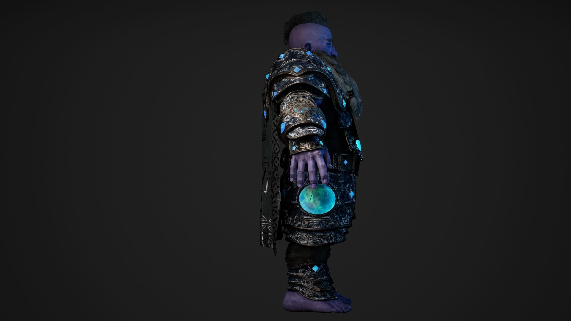 Frost Dwarf Low-poly 3D model_5