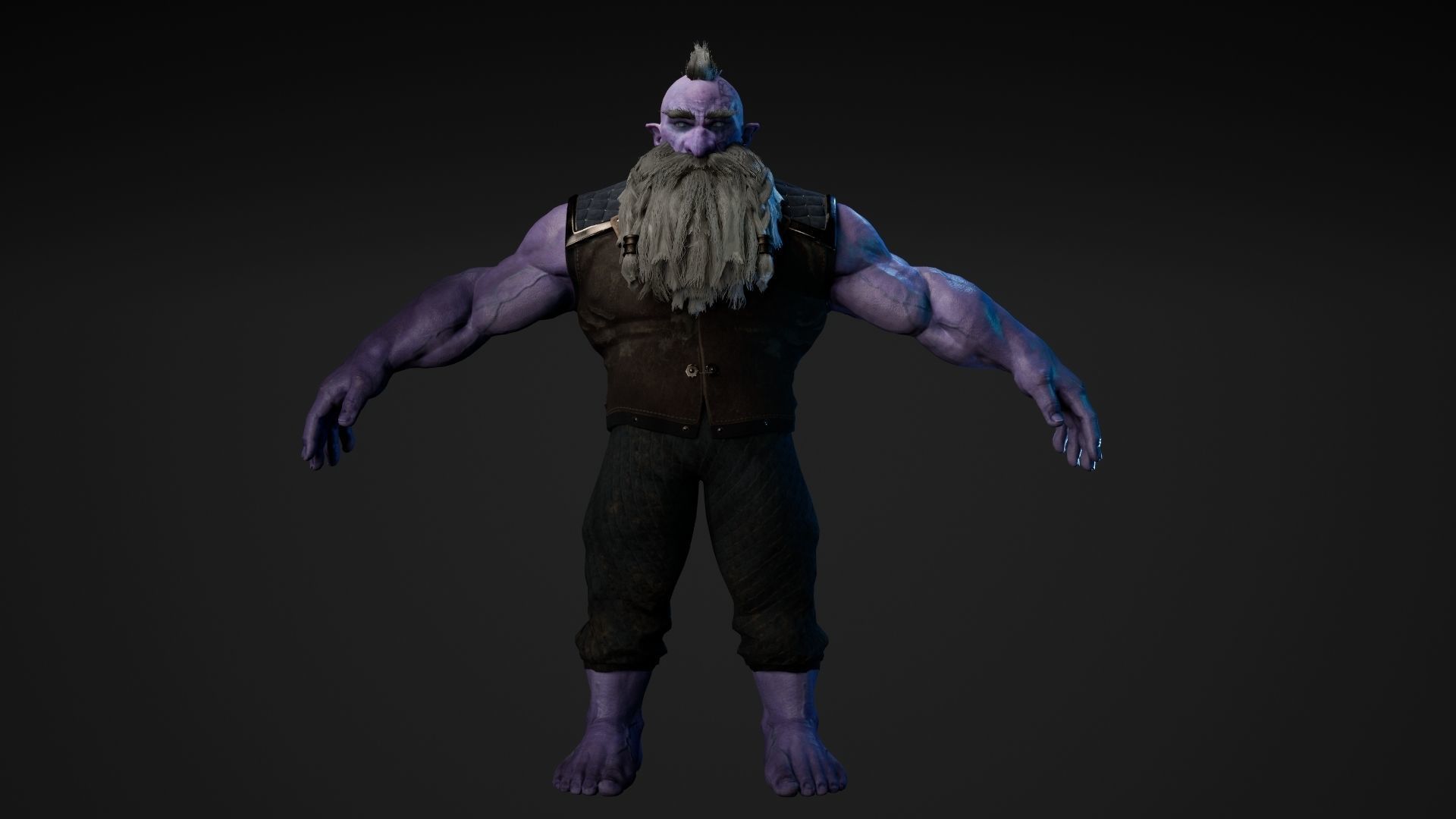 Frost Dwarf Low-poly 3D model_4