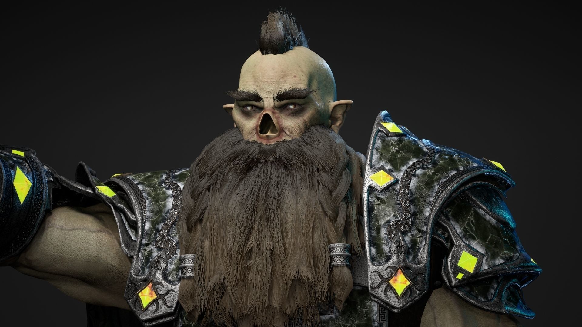 Frost Dwarf Low-poly 3D model_19