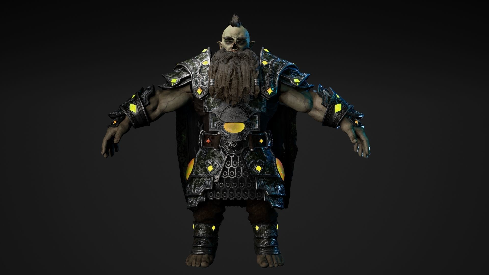 Frost Dwarf Low-poly 3D model_3