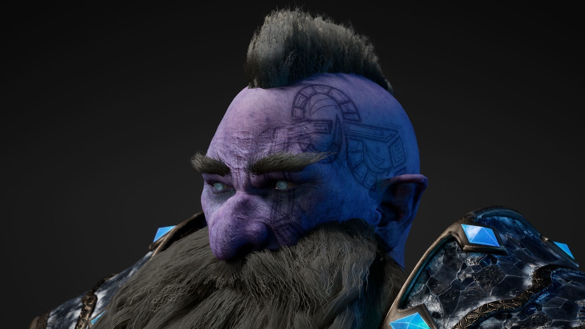 Frost Dwarf Low-poly 3D model_2