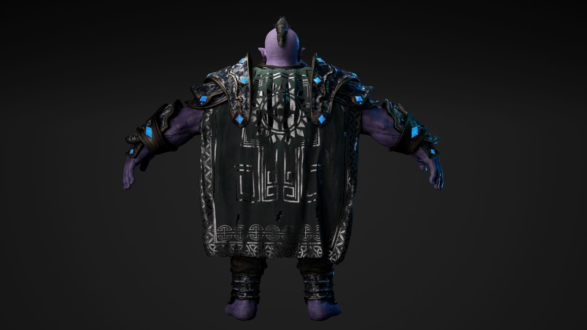 Frost Dwarf Low-poly 3D model_10