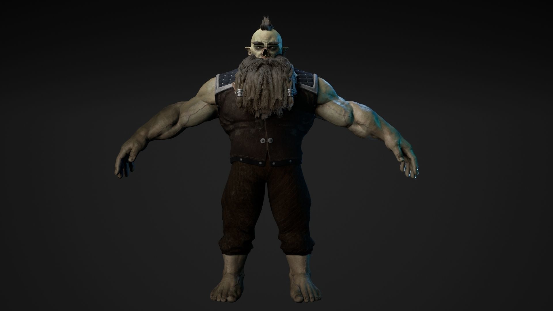 Frost Dwarf Low-poly 3D model_6