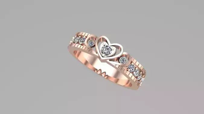 Heart Ring 3D model