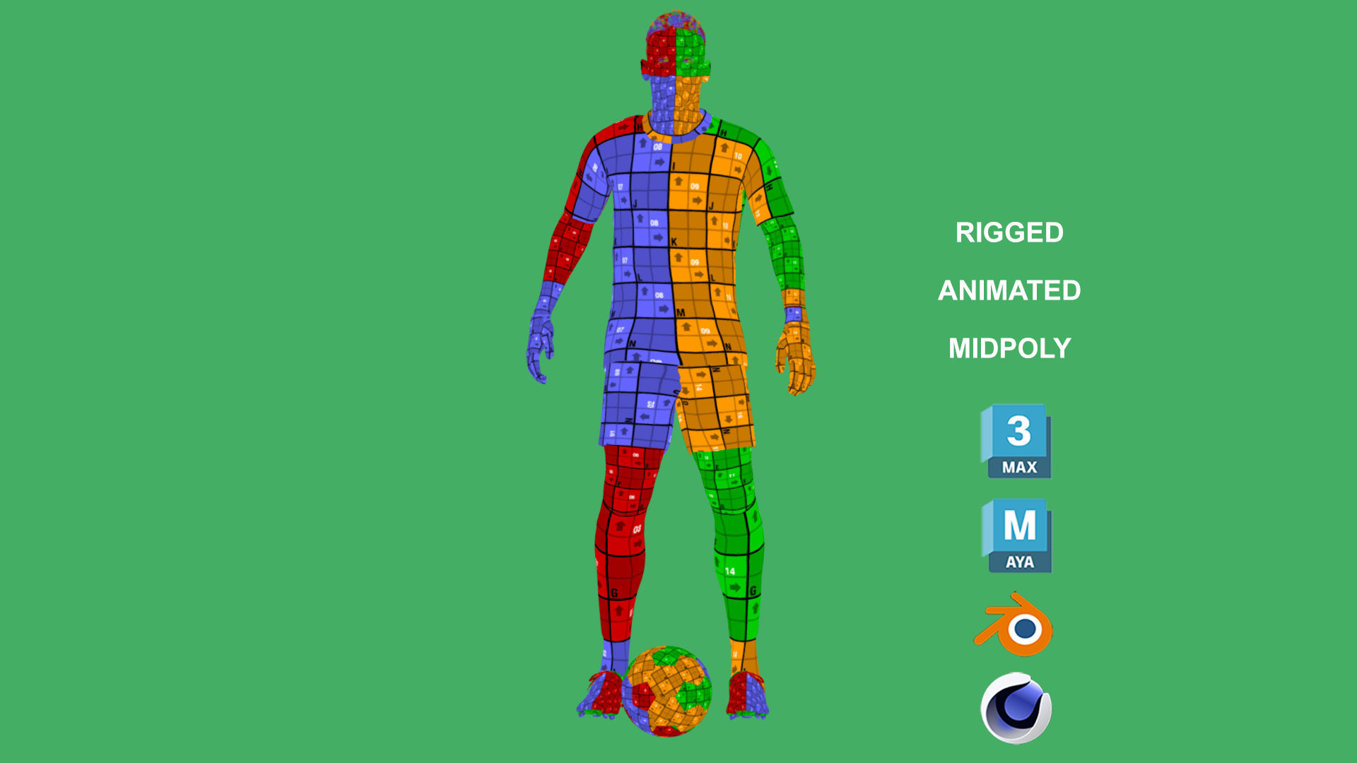 3D Rigged Neymar Animation Al-Hilal 2024 3D model_12