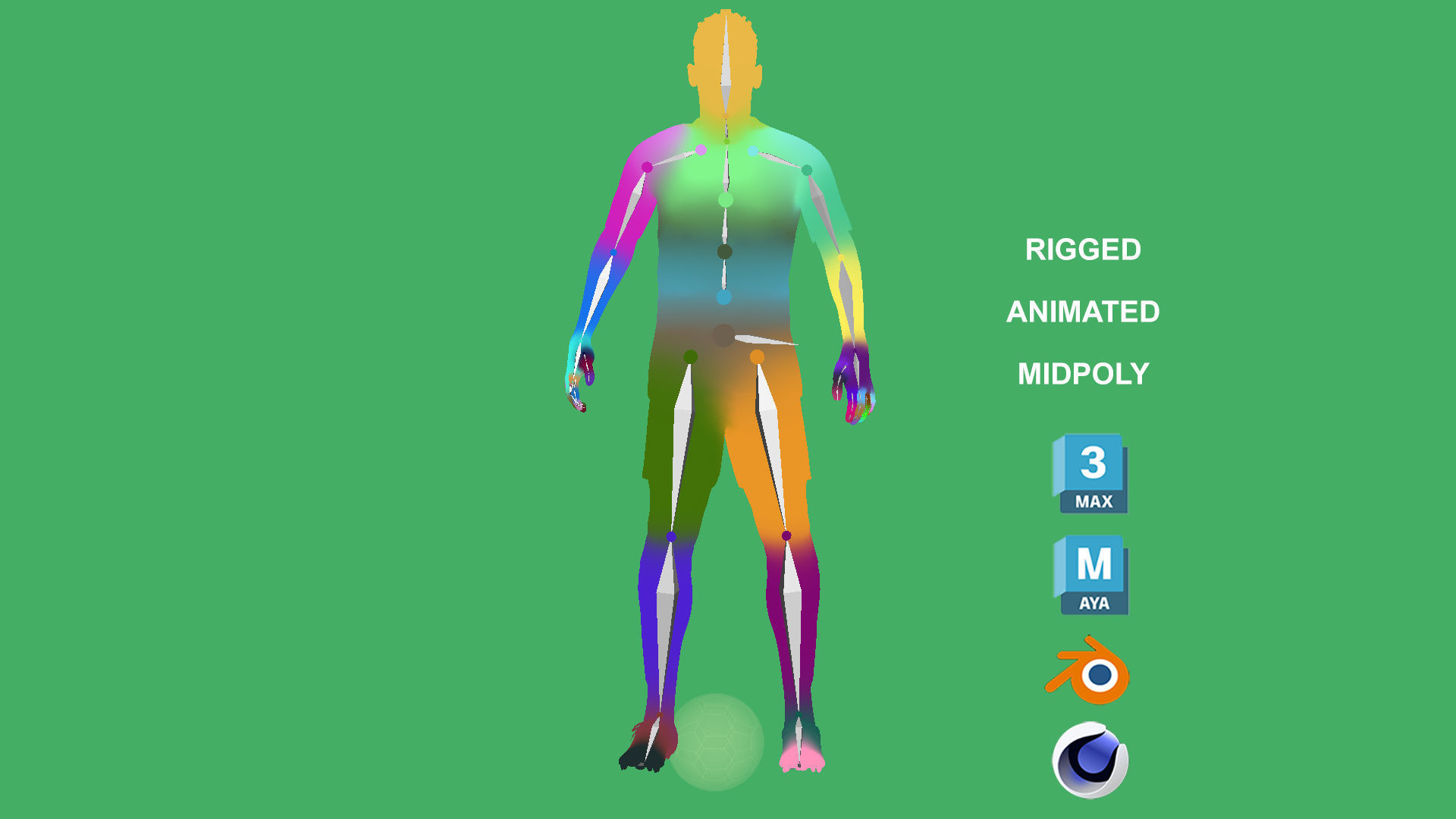 3D Rigged Neymar Animation Al-Hilal 2024 3D model_9