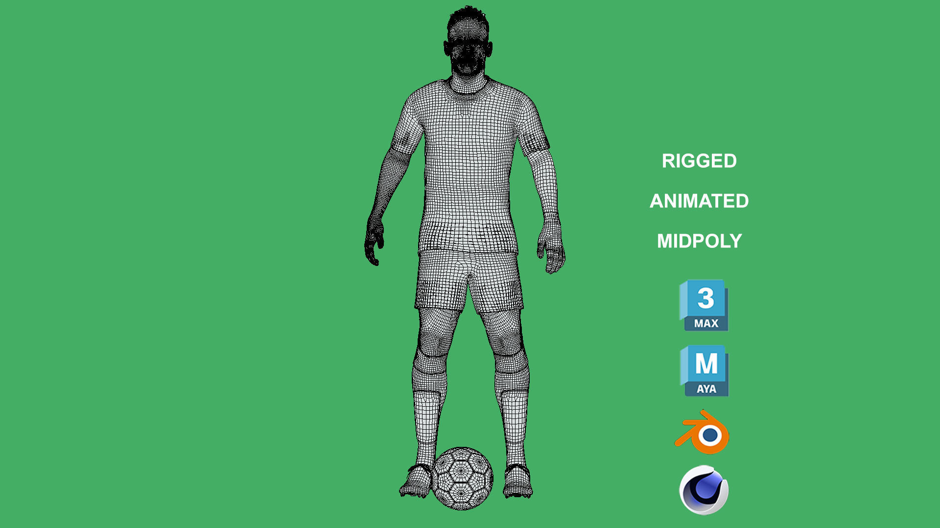 3D Rigged Neymar Animation Al-Hilal 2024 3D model_11