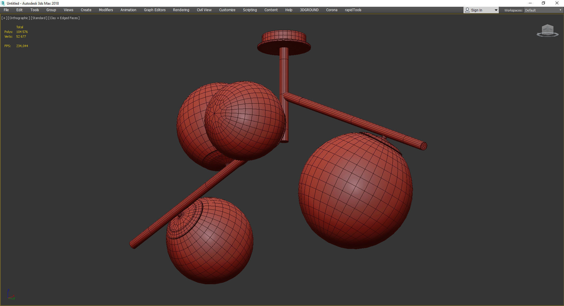 Bubble Glass Low-poly 3D model_3