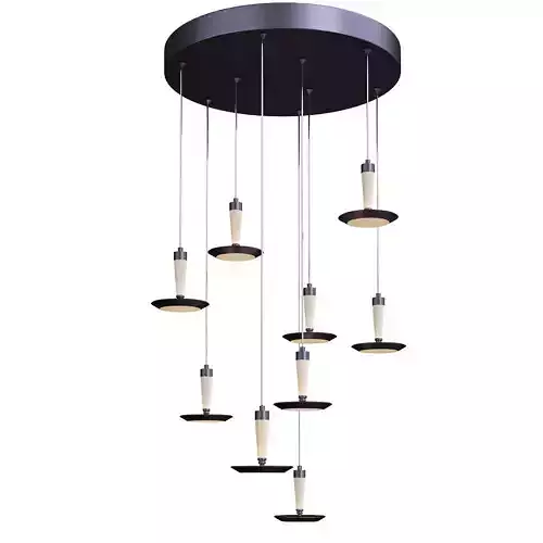 Hilite 9 Light White Glass Pendant Light