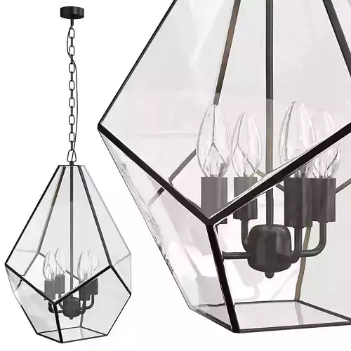 Geometry Glass Light Pendant Transparent 4