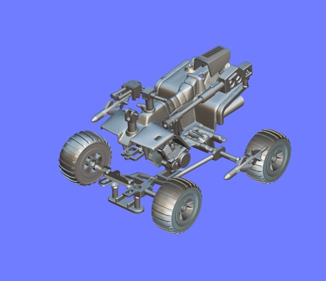1980s CLASSIC GI-JOE ATV-FERRET - 3D SCAN 3D print model_13