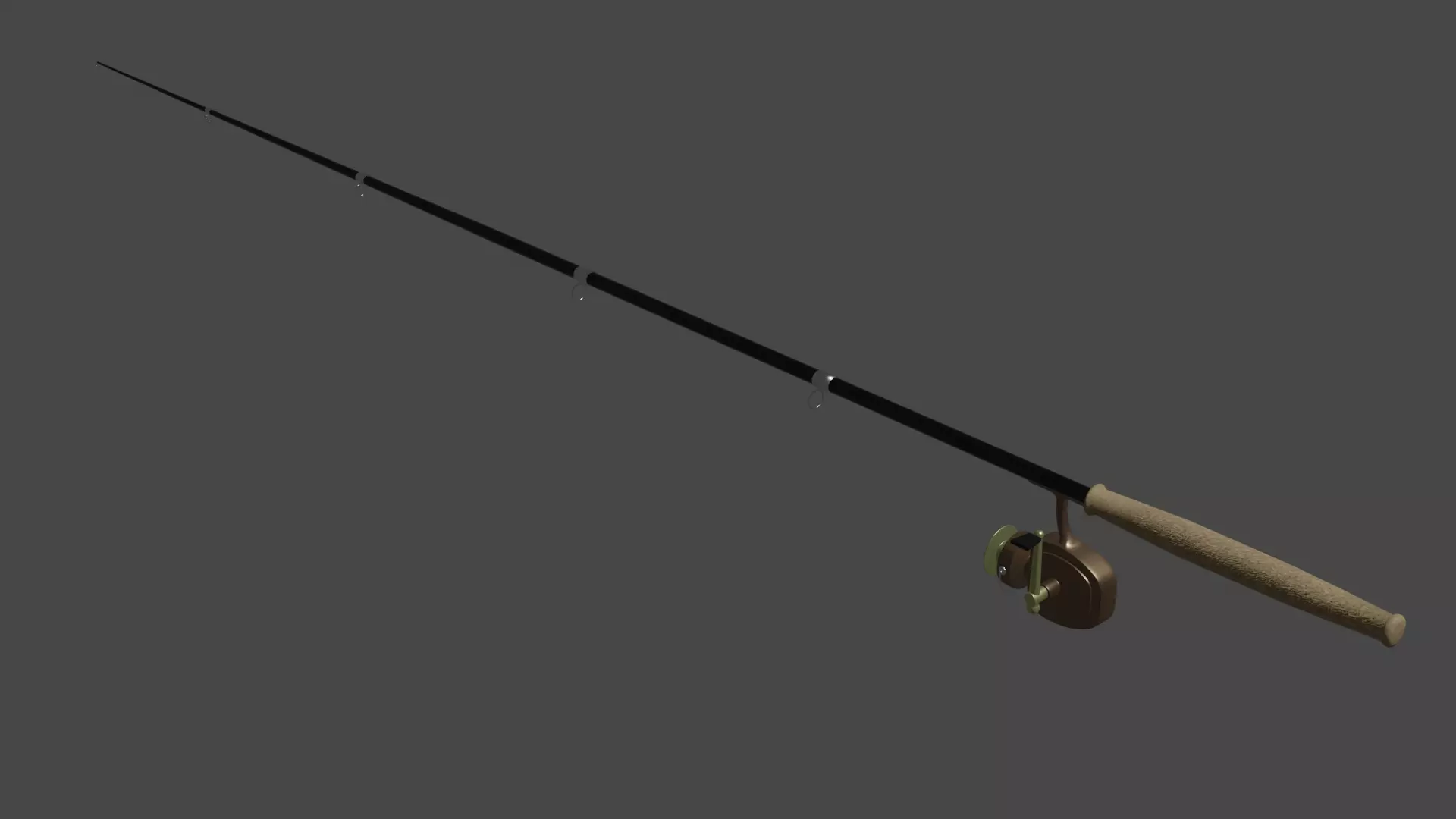 fishing rod Free low-poly 3D model