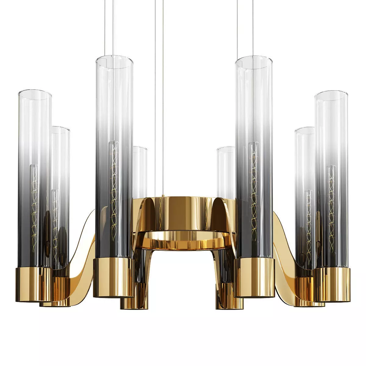 Castle Candles Bronze Low-poly 3D model_0