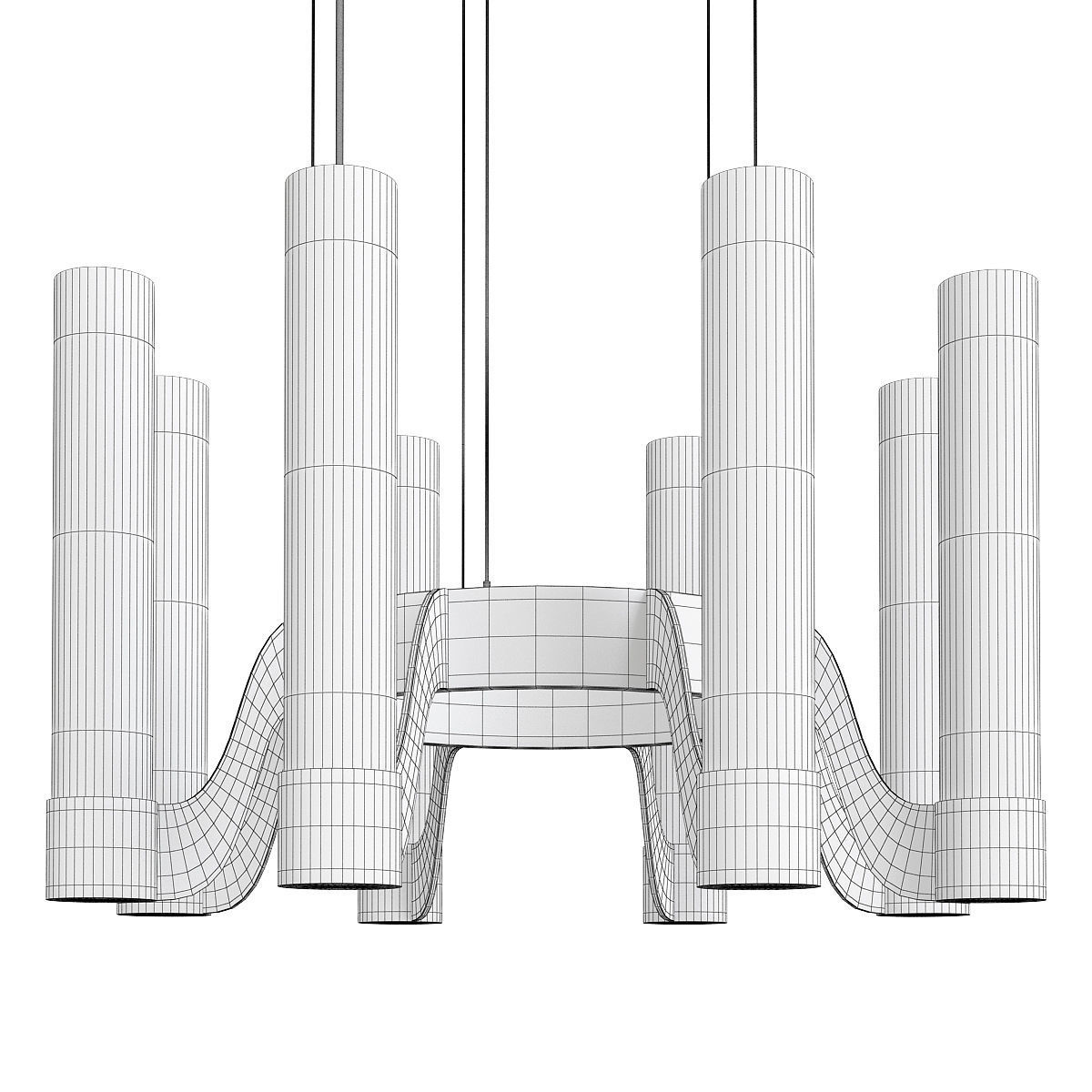 Castle Candles Bronze Low-poly 3D model_1