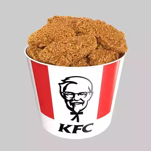 KFC 12 unique chicken wings bucket 3D model