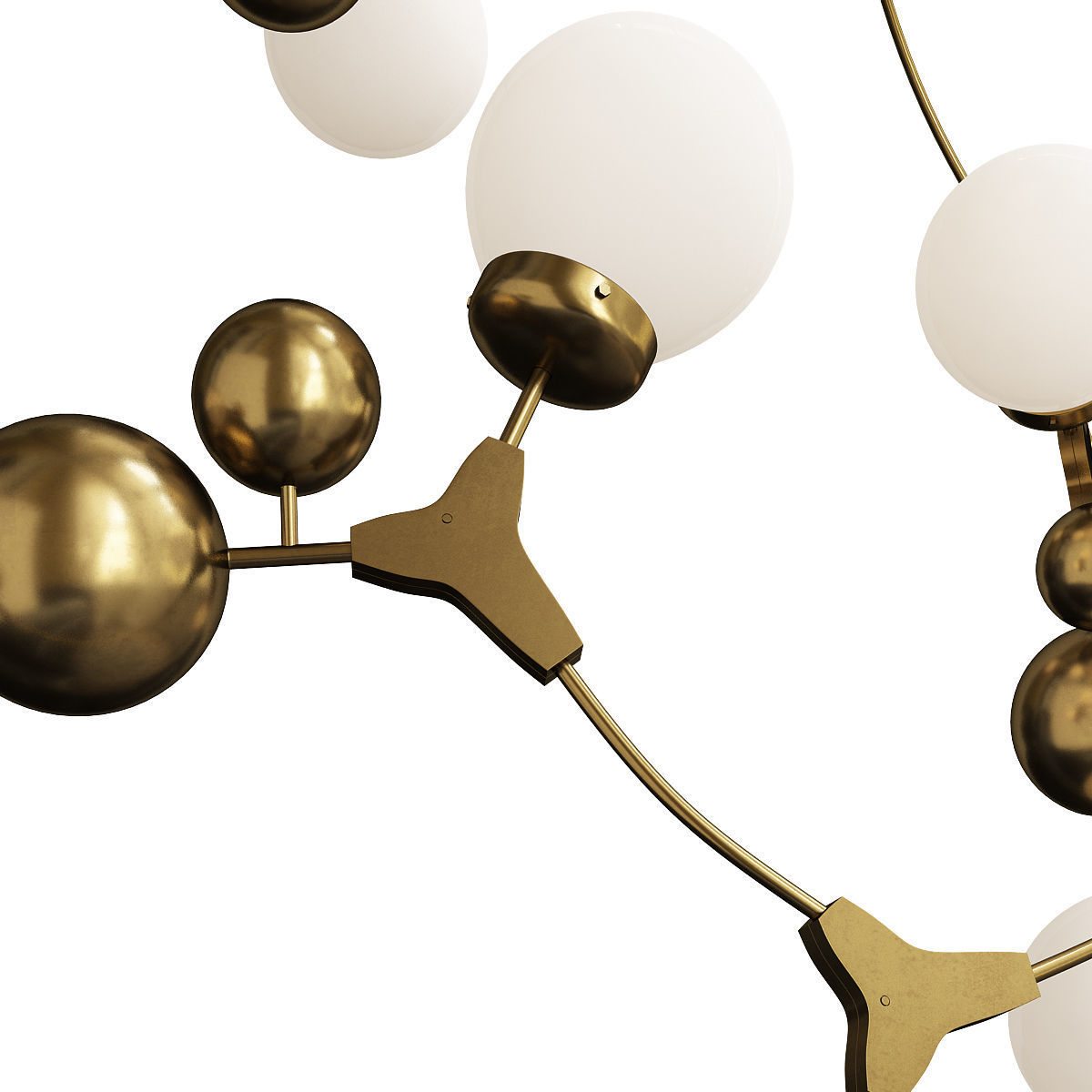 Sprig Circular Pendant Low-poly 3D model_1