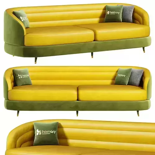 Green Velvet Upholstered Sofa by Homary