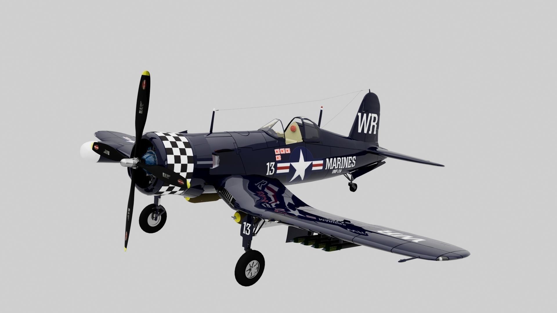 F4U-5 Corsair 3D model_11