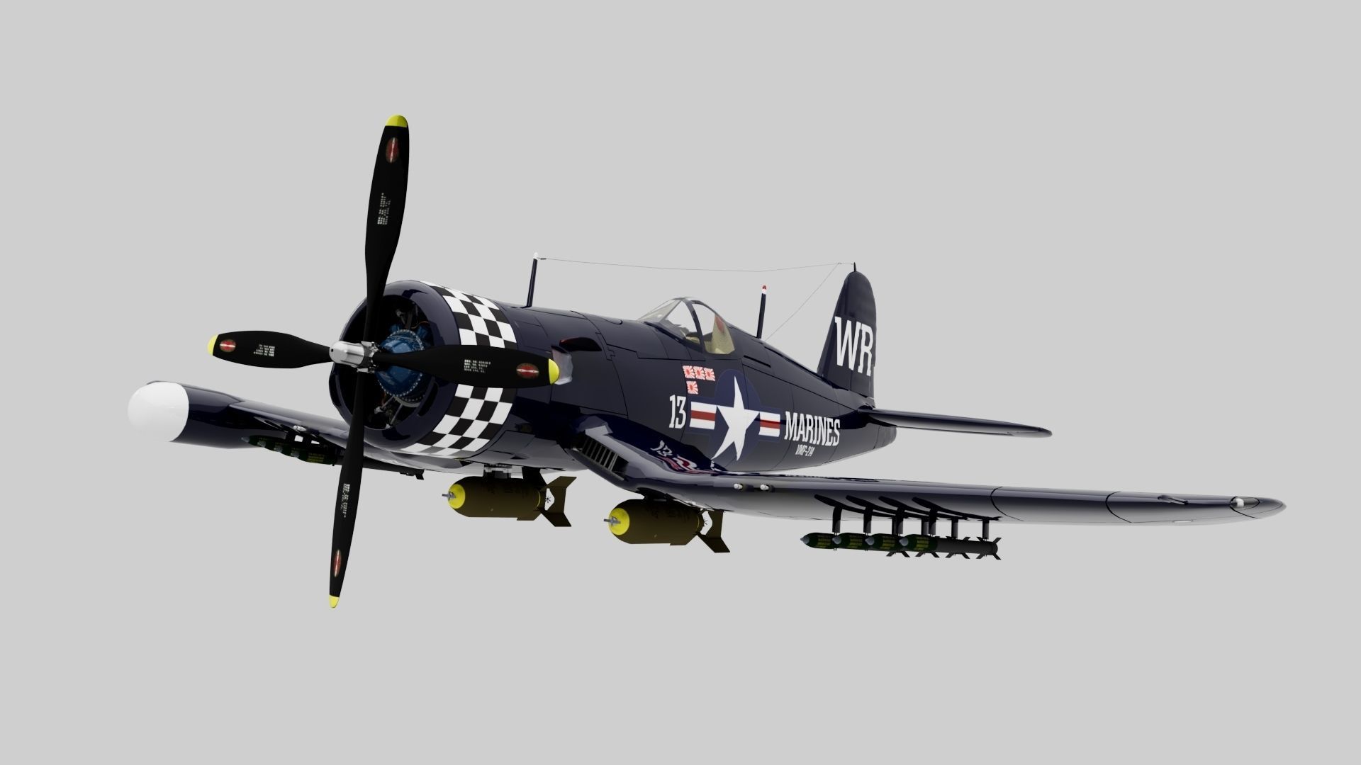F4U-5 Corsair 3D model_8