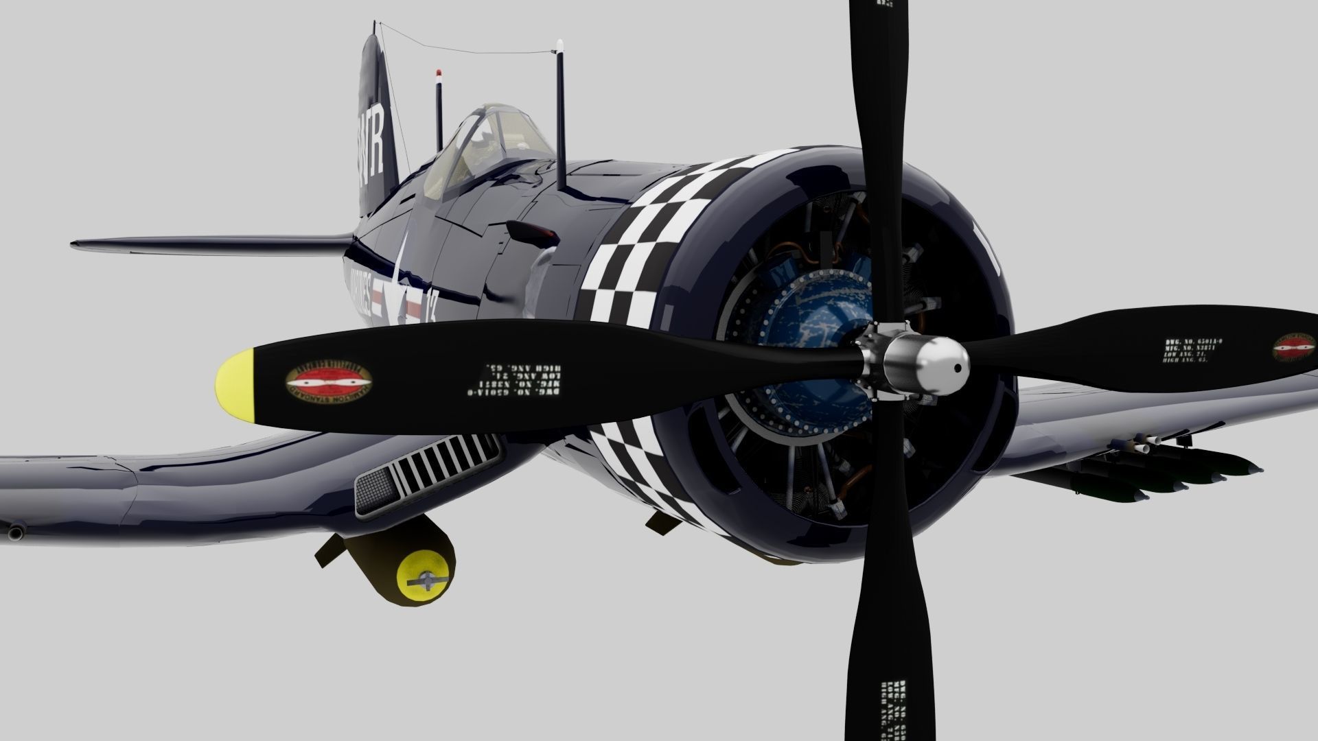 F4U-5 Corsair 3D model_9