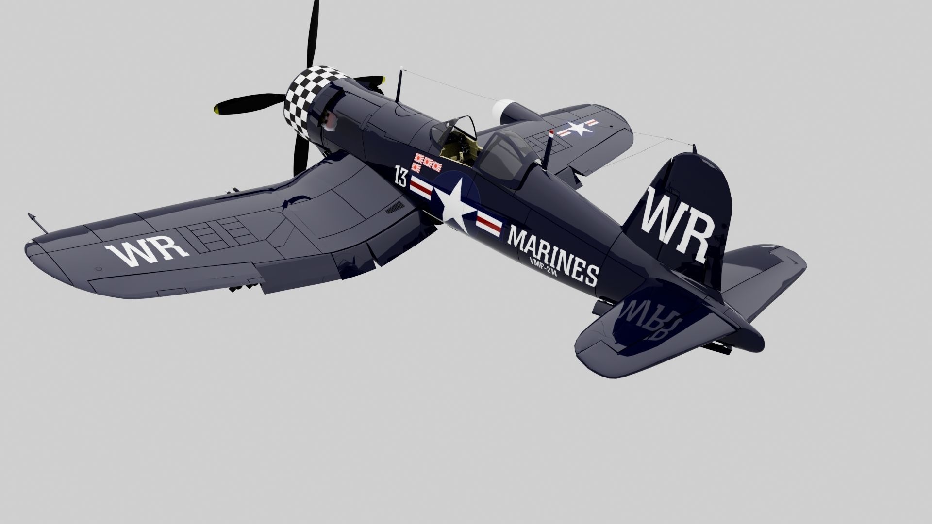 F4U-5 Corsair 3D model_13