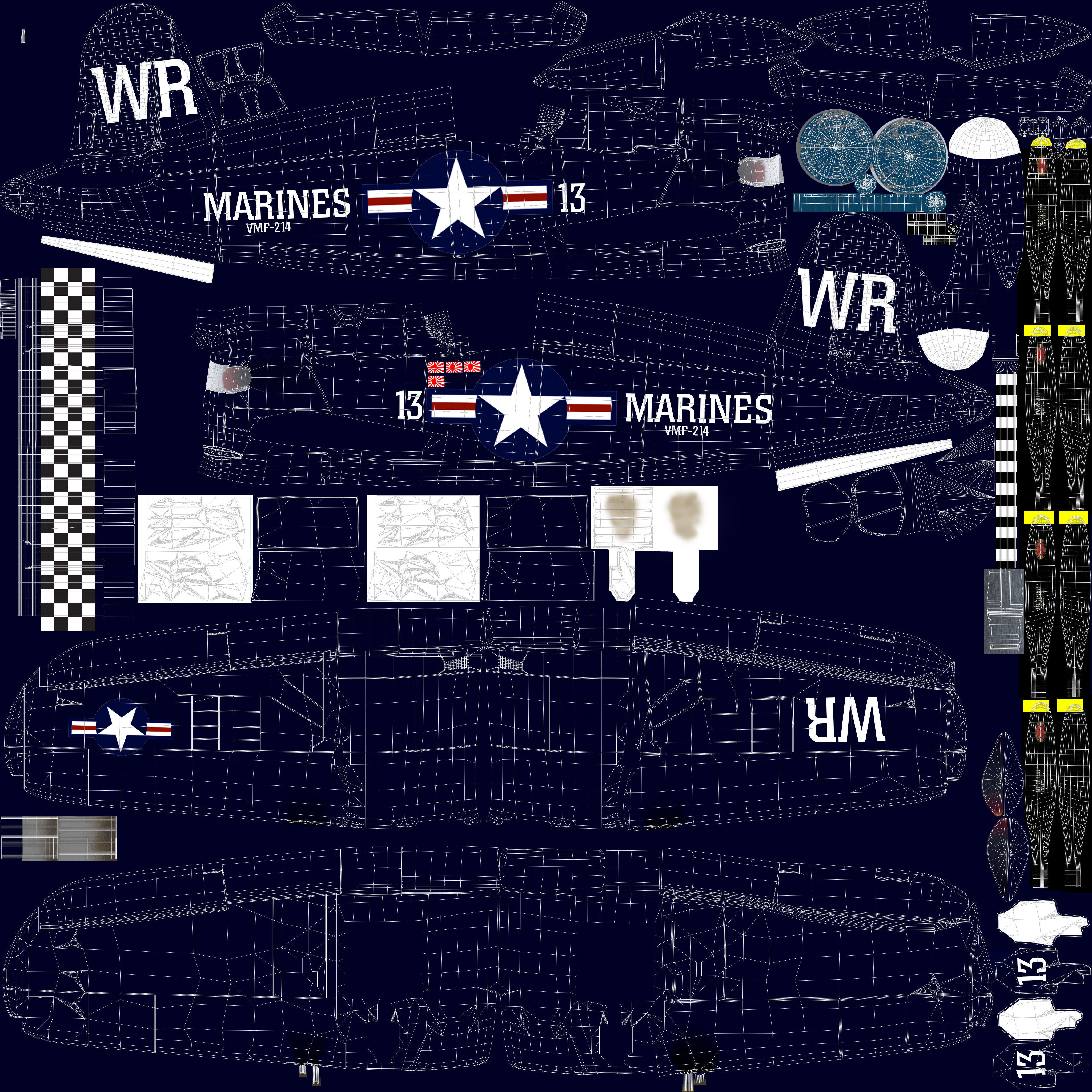 F4U-5 Corsair 3D model_26