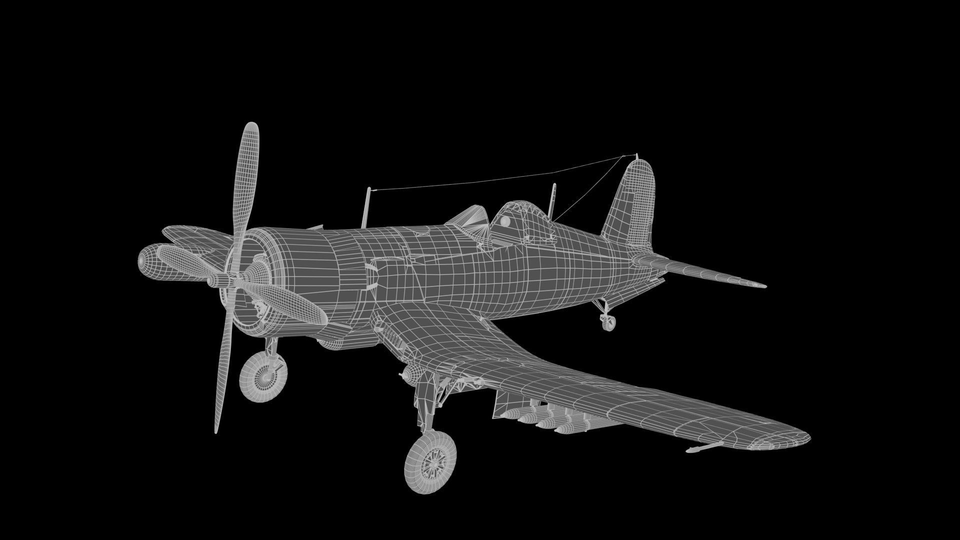 F4U-5 Corsair 3D model_20