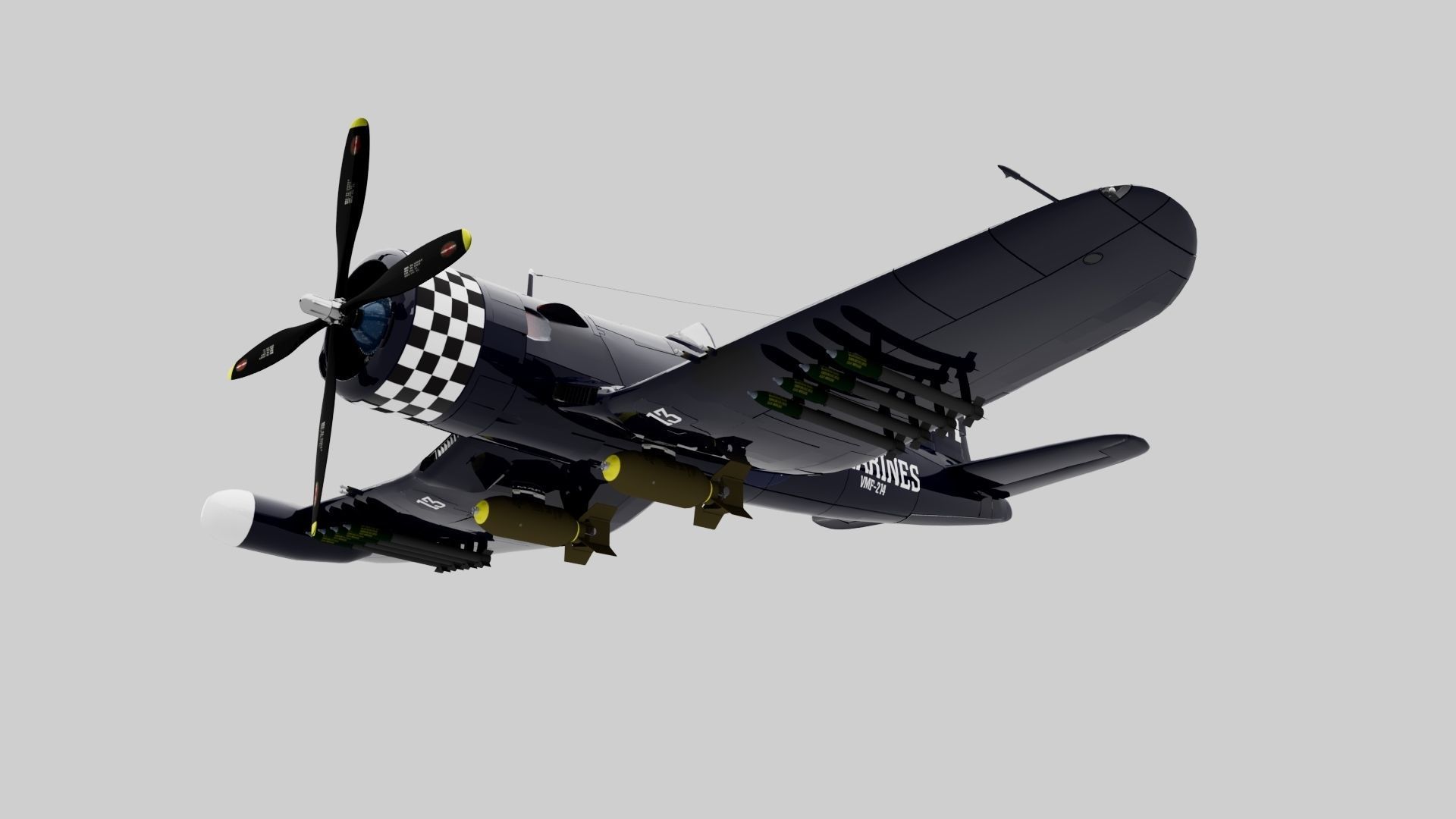 F4U-5 Corsair 3D model_7