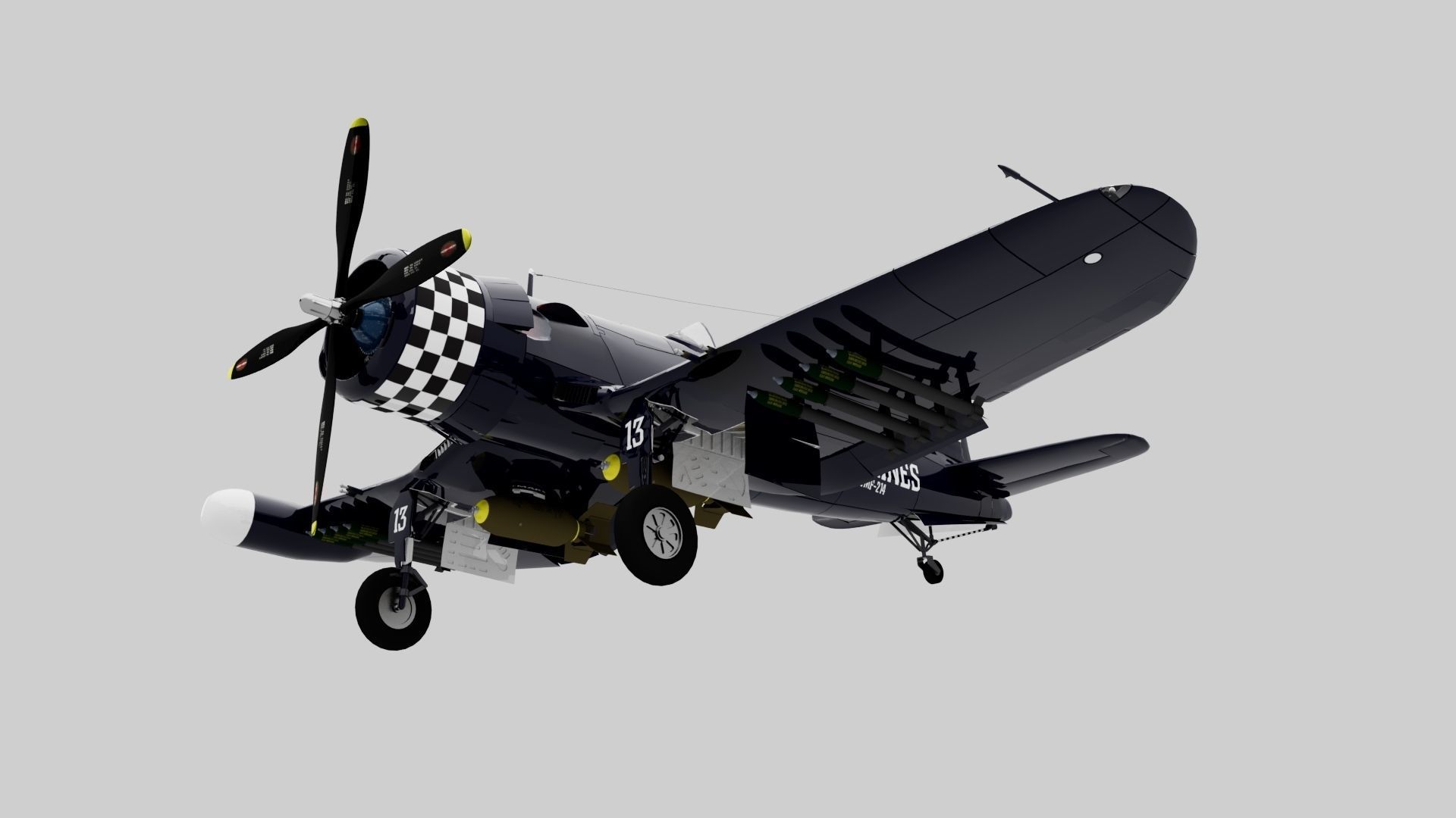F4U-5 Corsair 3D model_6