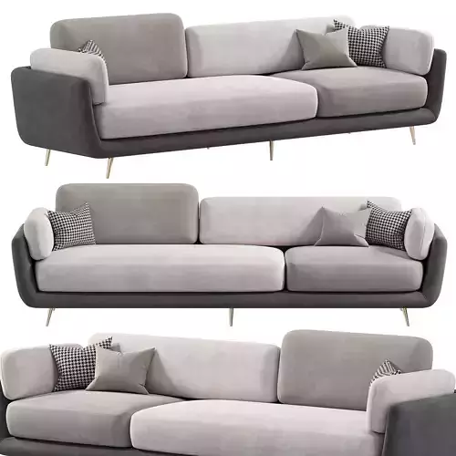 Volore Gray Upholstered Sofa by Homary