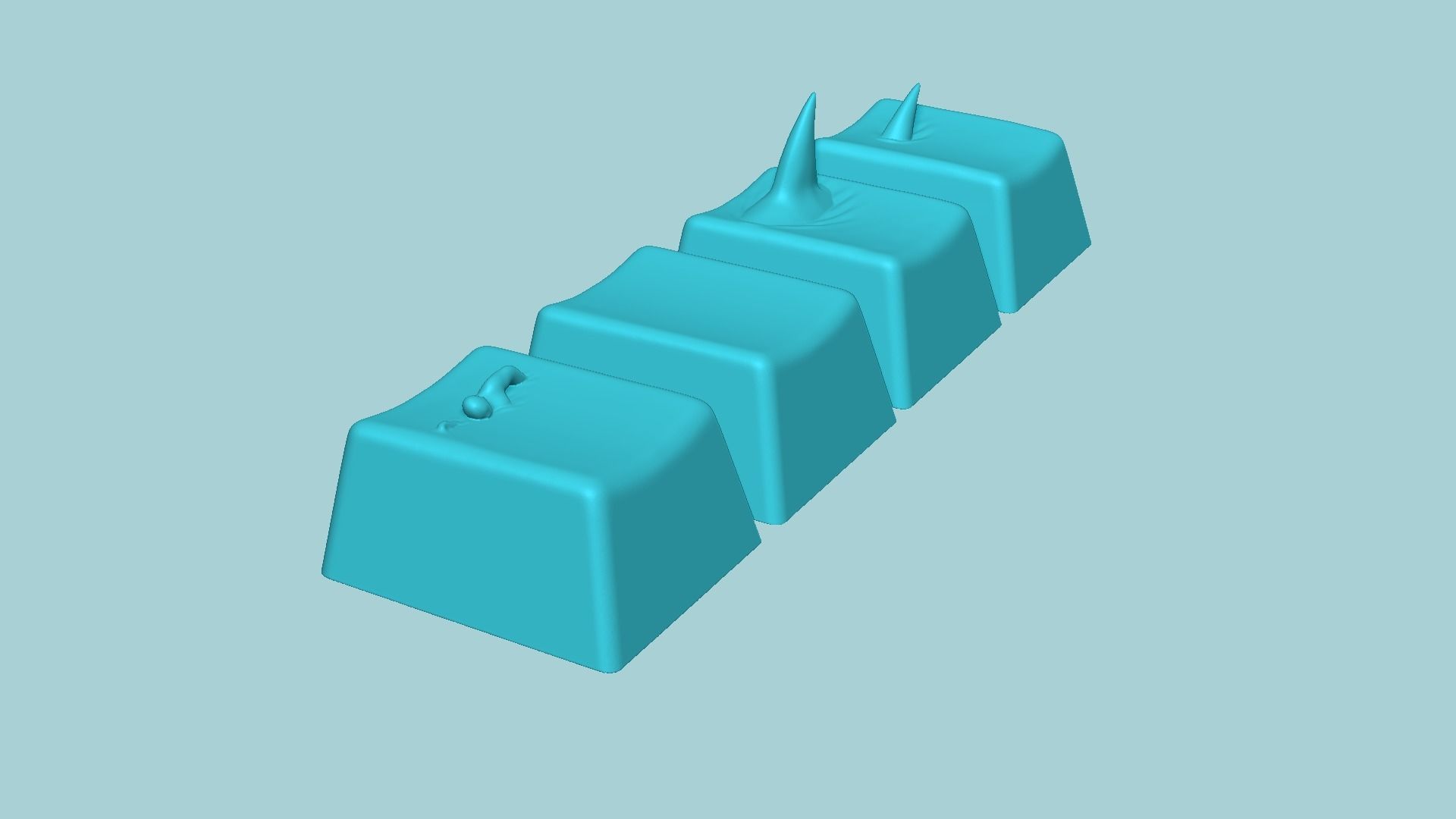 KeyCap - Shark Attack - Creative Decorative KeyCaps 3D print model_8