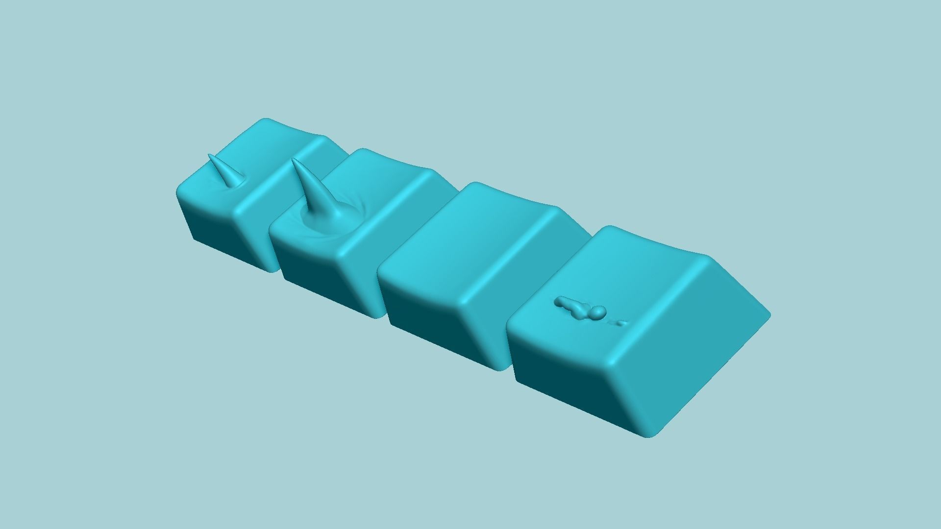 KeyCap - Shark Attack - Creative Decorative KeyCaps 3D print model_9