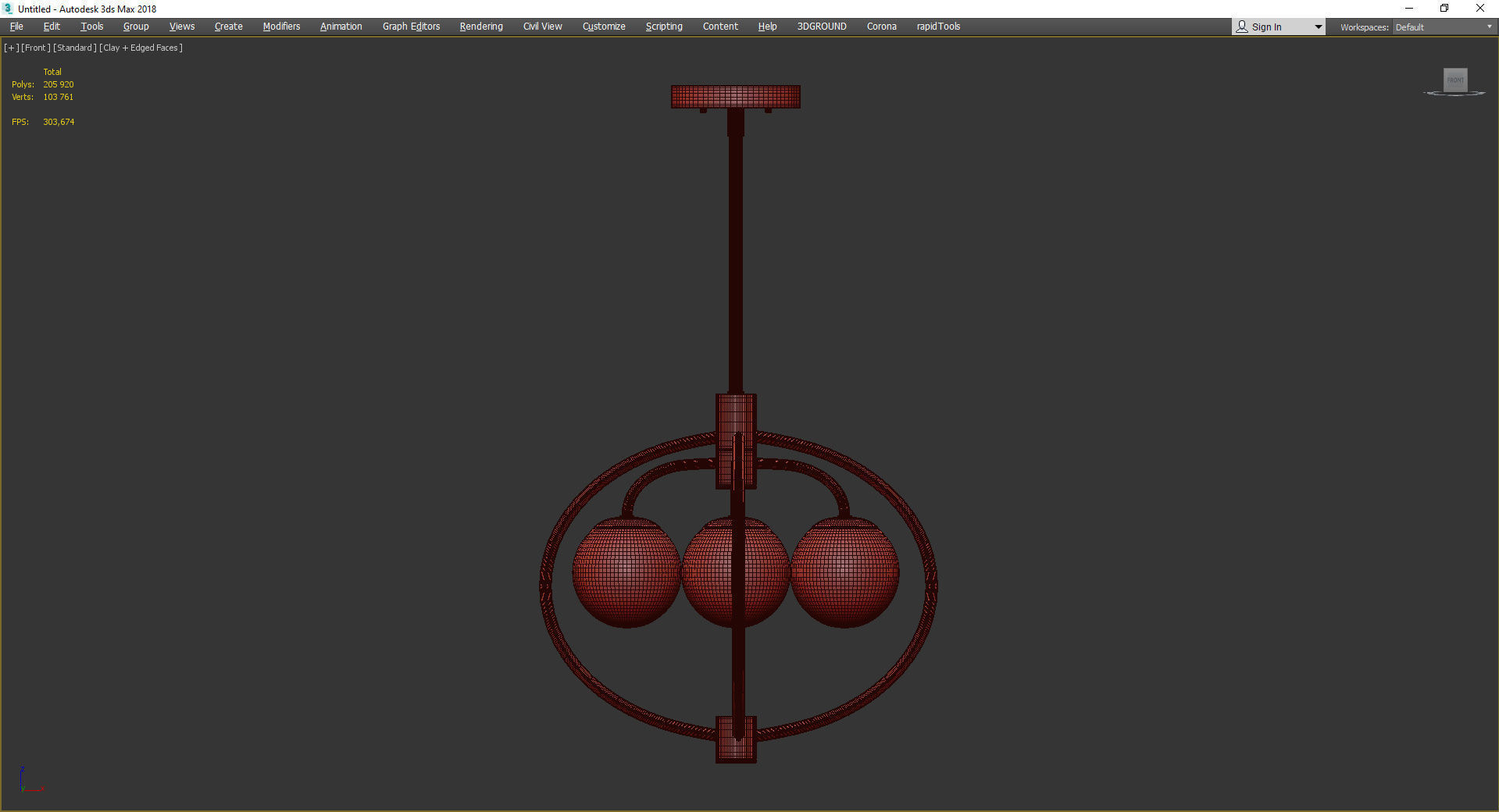 Craftmade Piltz Low-poly 3D model_2