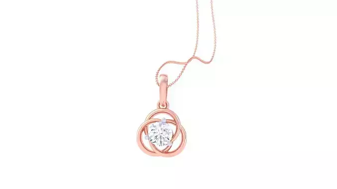 Ultra Light Wt Solitaire Diamond Pendant Necklace 3dm stl obj 3D print model