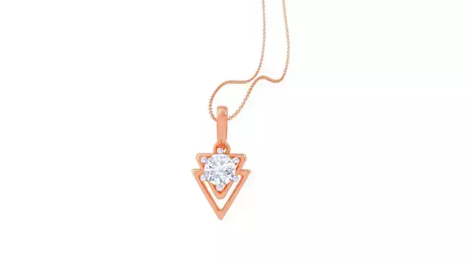 Ultra Light Wt Solitaire Diamond Pendant Necklace 3dm stl obj