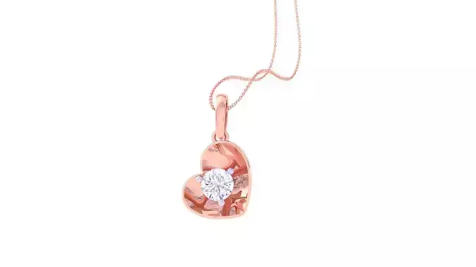Ultra Light Wt Solitaire Diamond Pendant Necklace 3dm stl obj 3D print model