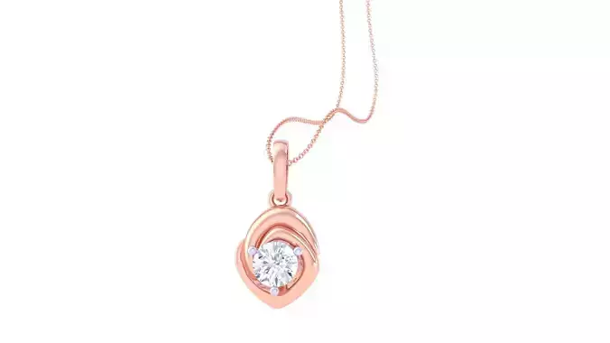 Ultra Light Wt Solitaire Diamond Pendant Necklace 3dm stl obj 3D print model