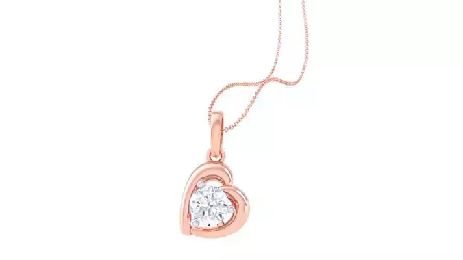Ultra Light Wt Solitaire Diamond Pendant Necklace 3dm stl obj 3D print model