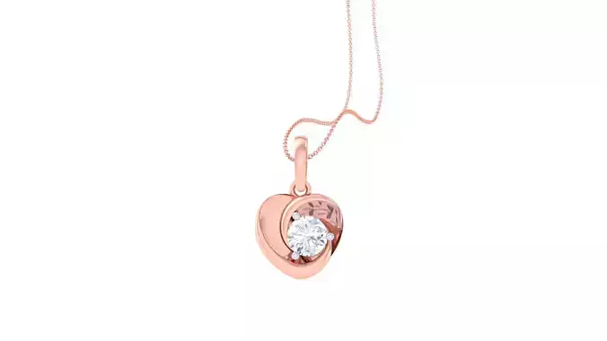 Ultra Light Wt Solitaire Diamond Pendant Necklace 3dm stl obj 3D print model