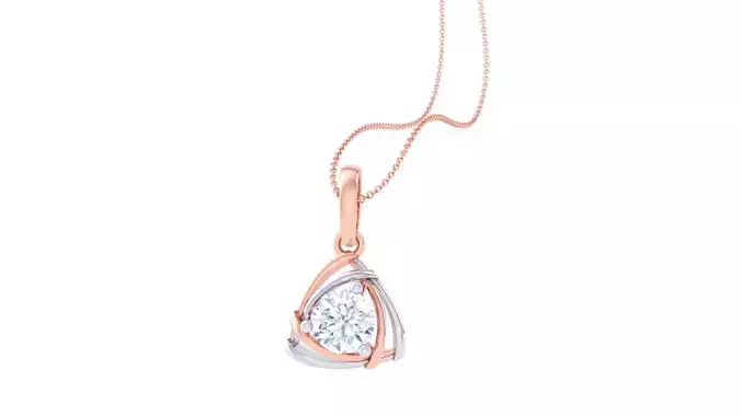 Ultra Light Wt Solitaire Diamond Pendant Necklace 3dm stl obj 3D print model