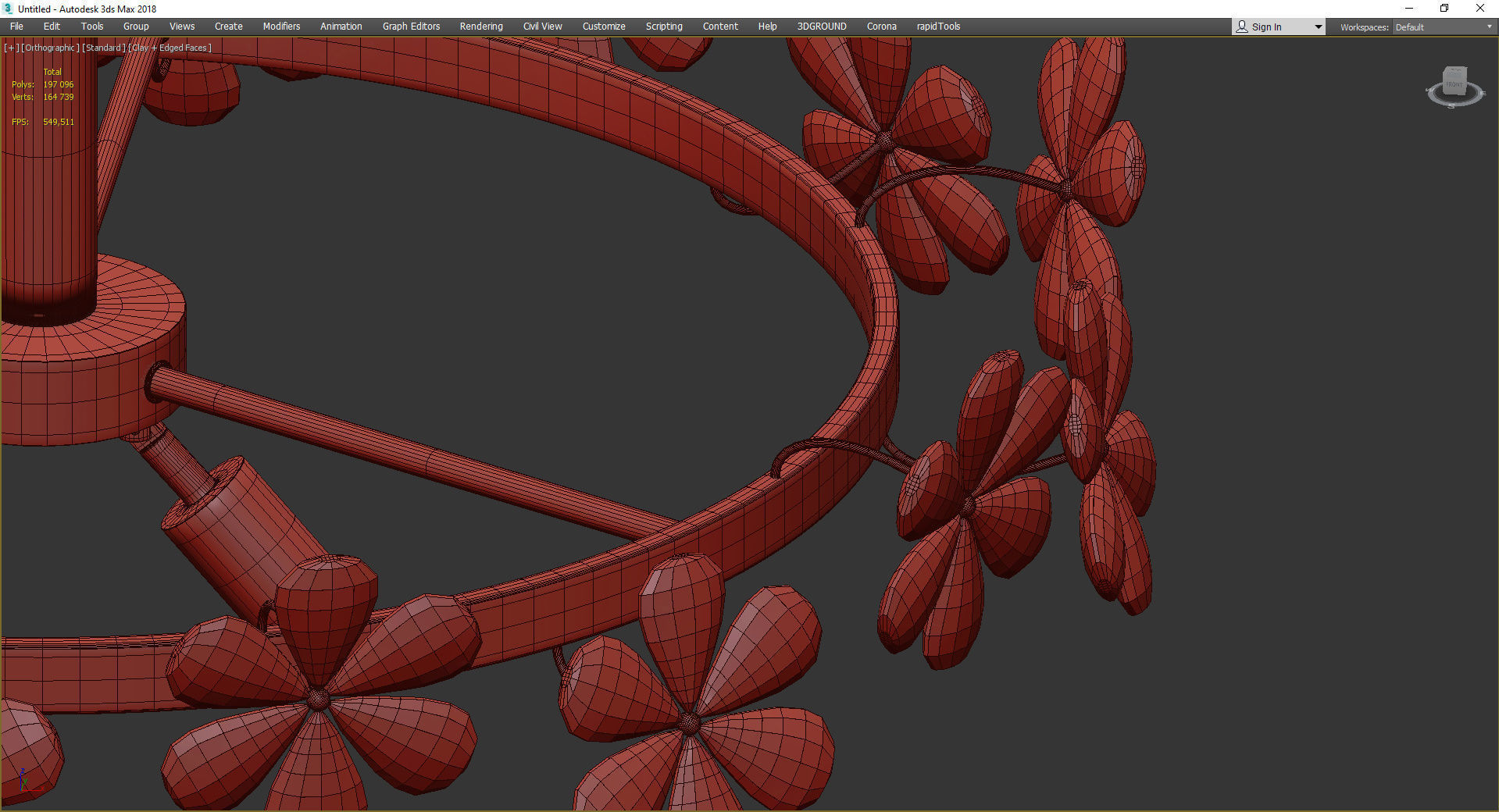 APPOINT CRYSTAL CEILING Low-poly 3D model_4