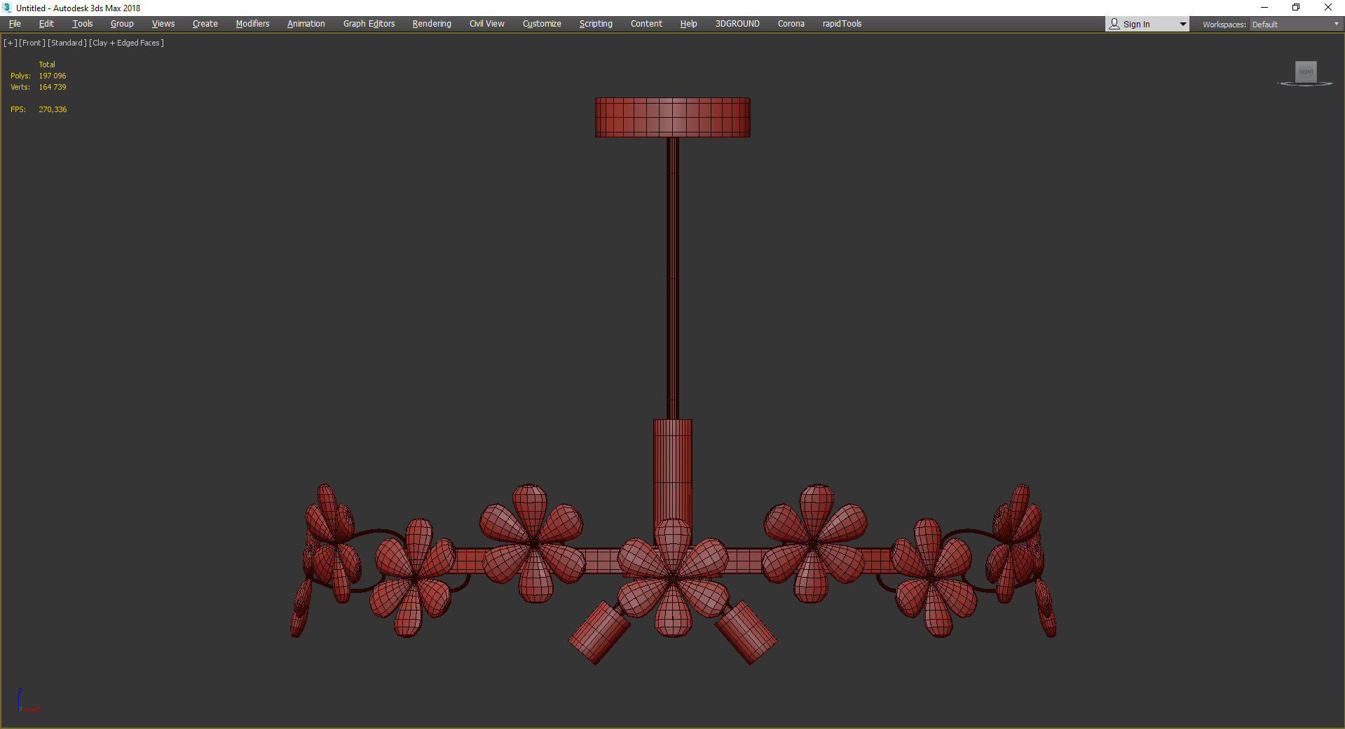 APPOINT CRYSTAL CEILING Low-poly 3D model_2