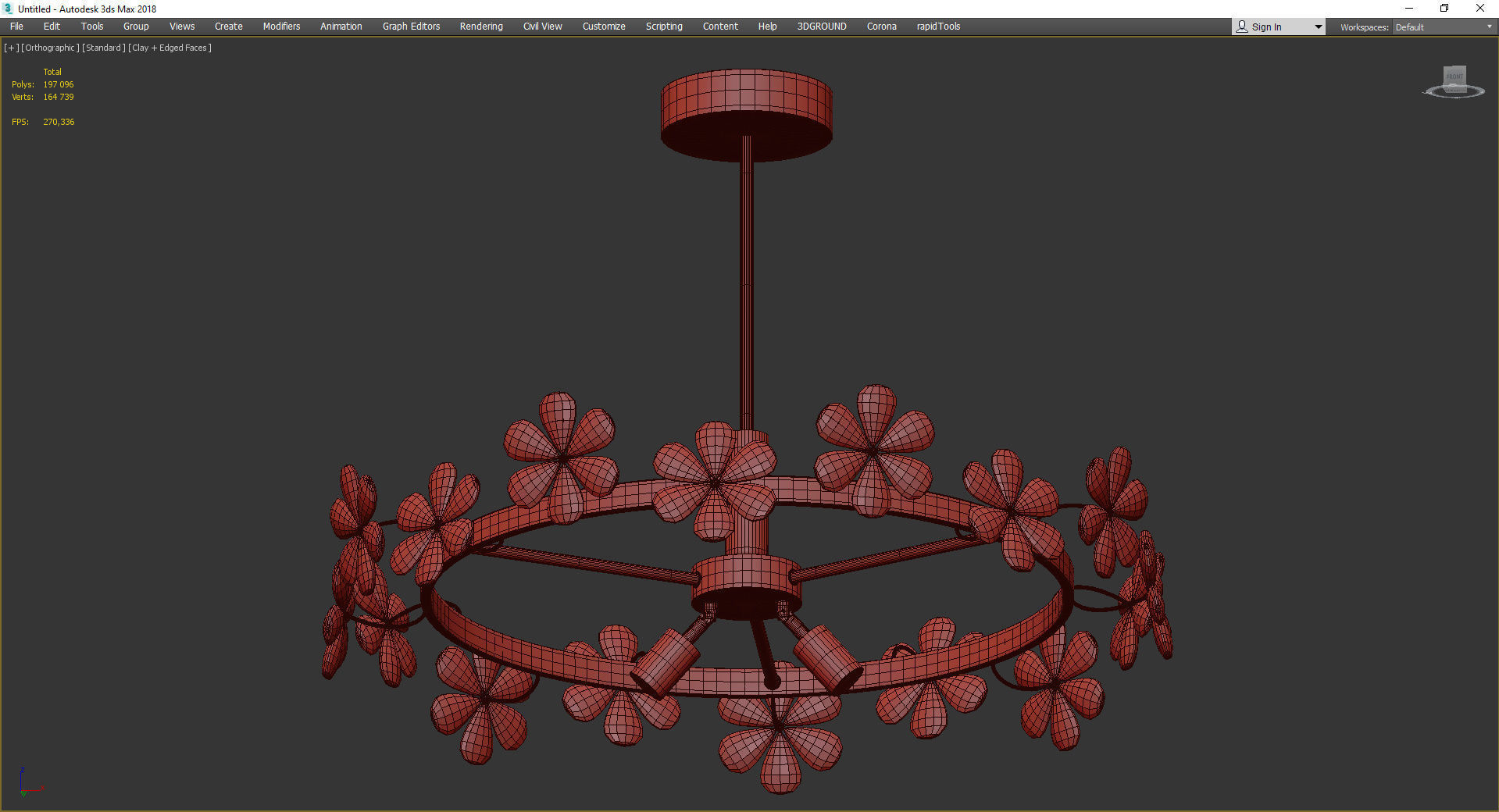 APPOINT CRYSTAL CEILING Low-poly 3D model_3