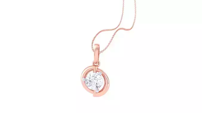 Ultra Light Wt Solitaire Diamond Pendant Necklace 3dm stl obj 3D print model