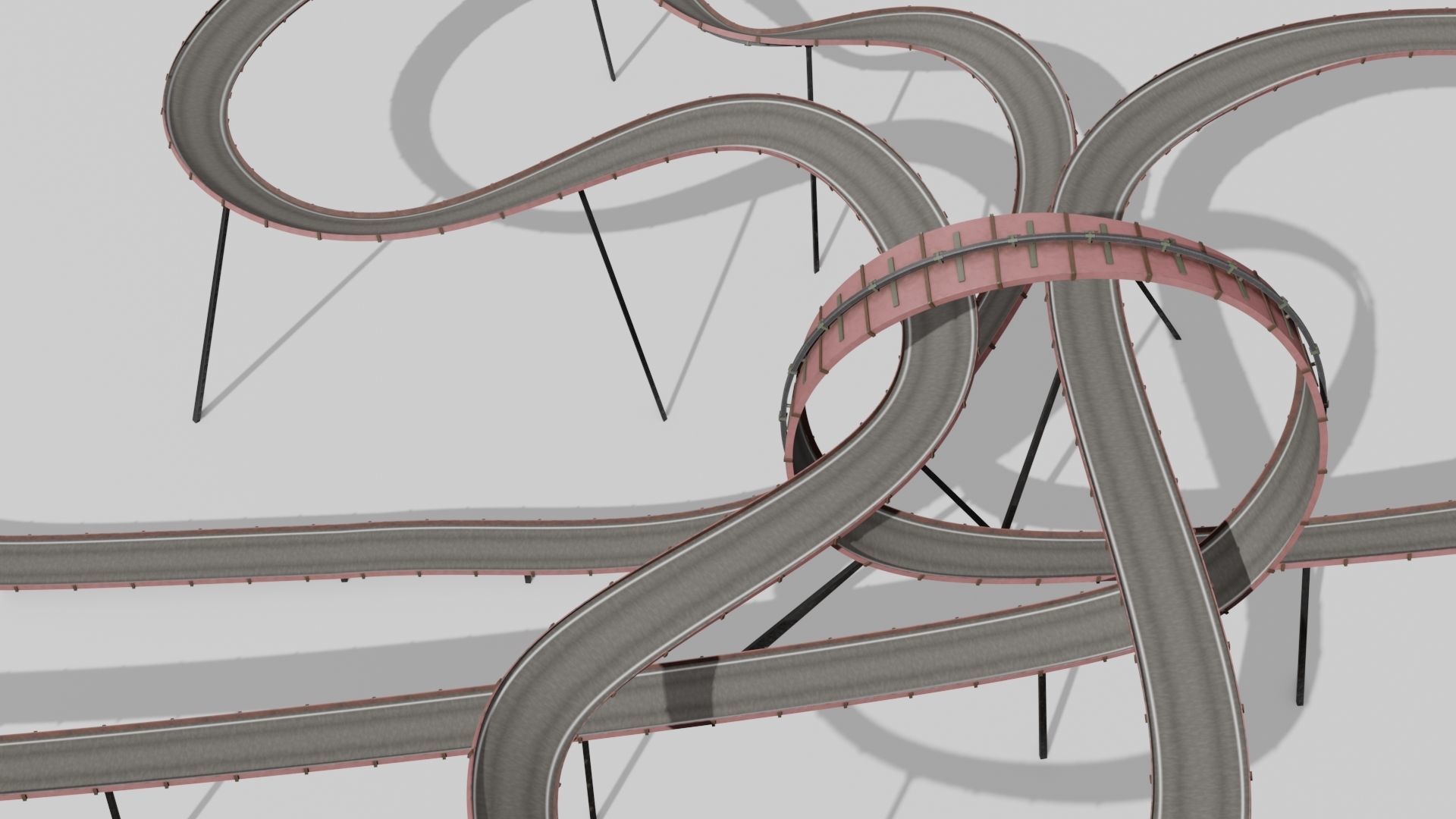 Acrobatic Track  Low-poly 3D model_8