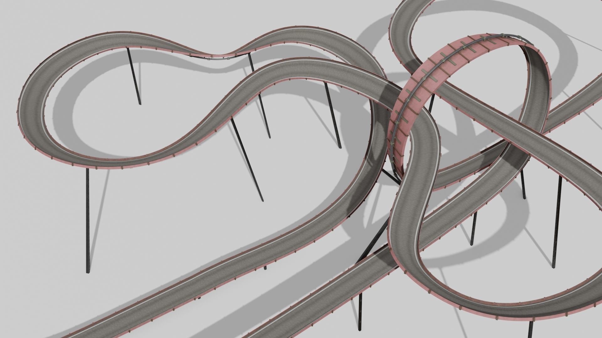 Acrobatic Track  Low-poly 3D model_16