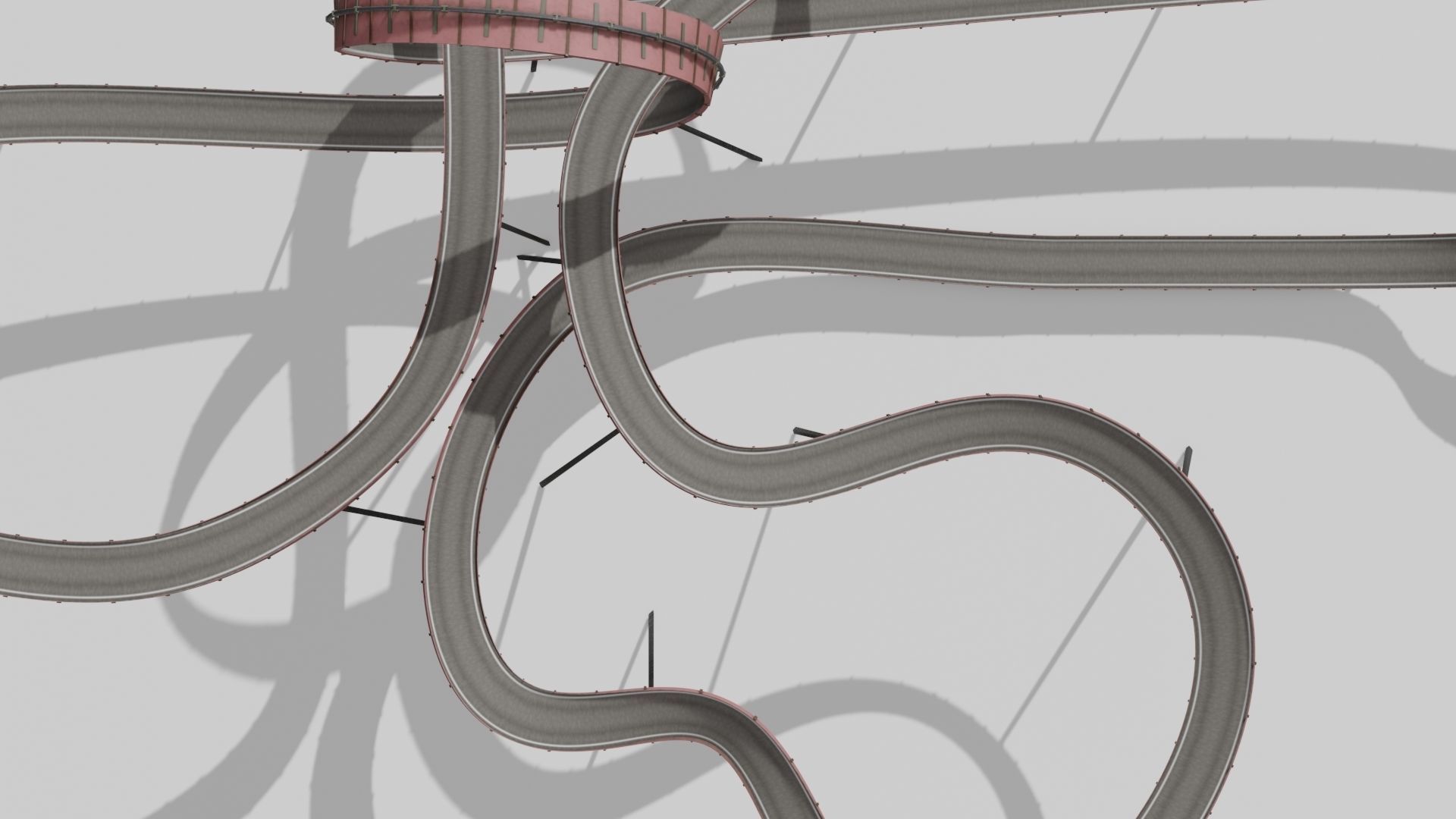 Acrobatic Track  Low-poly 3D model_13