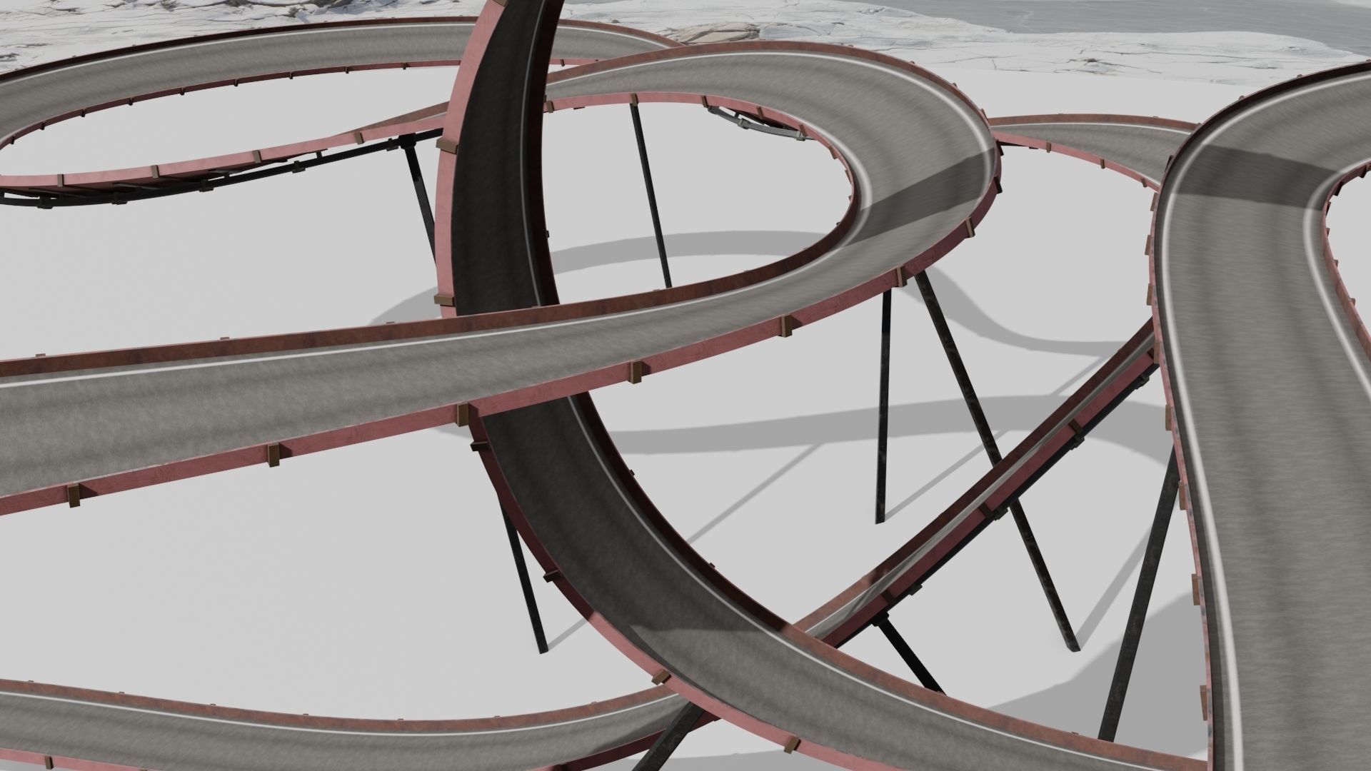 Acrobatic Track  Low-poly 3D model_18