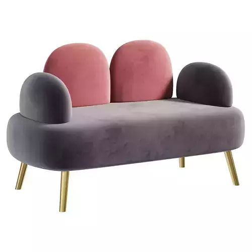 Tone Velvet Upholstered Sofa by Homary